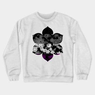 Butterfly Garden, Pride Flag Series - Asexual Crewneck Sweatshirt